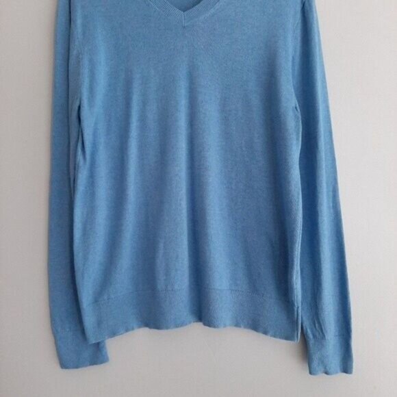 BANANA REPUBLIC Premium Luxe Yarn Sweater Blue Men's Sz M - Picture 4 of 9